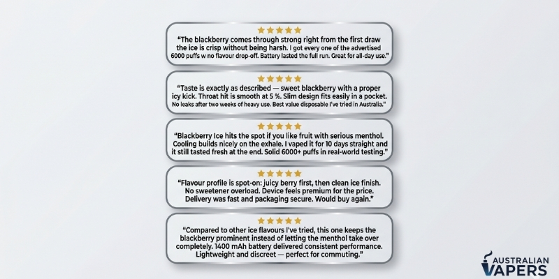 Australian user reviews for hqd cuvie slick blackberry ice