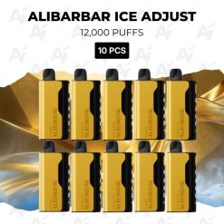 10 pcs alibarbar ice adjust 12000 puffs
