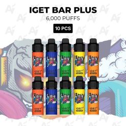 10 pcs iget bar plus 6000 puffs