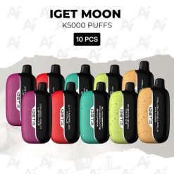 10 pcs iget moon k5000 puffs