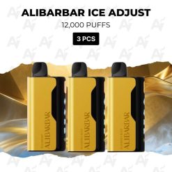 3 pcs alibarbar ice adjust 12000 puffs