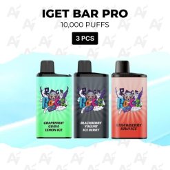 3 pcs iget bar pro 10000 puffs