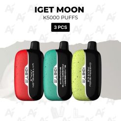 3 pcs iget moon k5000 puffs