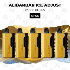 5 pcs alibarbar ice adjust 12000 puffs