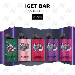 5 pcs iget bar 3500 puffs