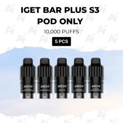 5 pcs iget bar plus s3 pod only 10000 puffs