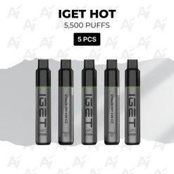 5 pcs iget hot 5500 puffs