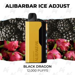 Alibarbar ice adjust 12000 puffs black dragon