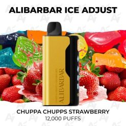 buy Alibarbar ice adjust 12000 puffs chuppa chupps strawberry at Australian Vapers