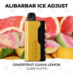 buy Alibarbar ice adjust 12000 puffs grapefruit guava lemon at Australian Vapers