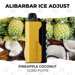 buy Alibarbar ice adjust 12000 puffs pineapple coconut at Australian Vapers