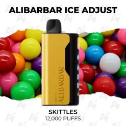 buy Alibarbar ice adjust 12000 puffs skittles at Australian Vapers