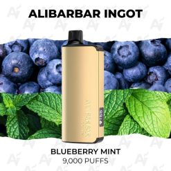 alibarbar ingot 9000 puffs blueberry mint