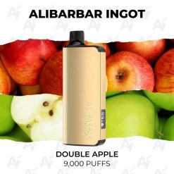 alibarbar ingot 9000 puffs double apple