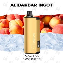buy Alibarbar ingot 9000 puffs peach ice at Australian Vapers