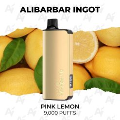 alibarbar ingot 9000 puffs pink lemon