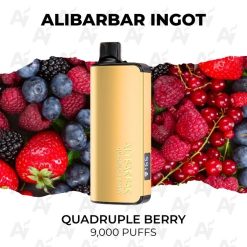 buy Alibarbar ingot 9000 puffs quadruple berry at Australian Vapers