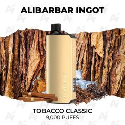 Alibarbar ingot 9000 puffs tobacco classic