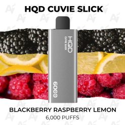 hqd cuvie slick 6000 puffs blackberry raspberry lemon