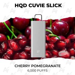 hqd cuvie slick 6000 puffs cherry pomegranate