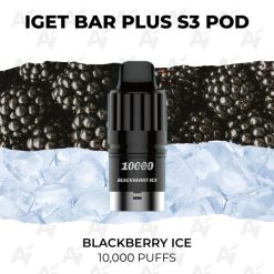 Iget bar plus pods 10000 puffs blackberry ice