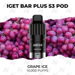 Iget bar plus pods 10000 puffs grape ice
