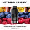 Iget bar plus pods 10000 puffs passionfruit blue raspberry
