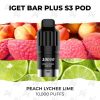 Iget bar plus pods 10000 puffs peach lychee lime