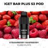 Iget bar plus pods 10000 puffs strawberry raspberry