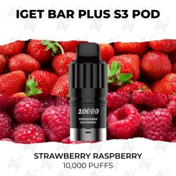 Iget bar plus pods 10000 puffs strawberry raspberry