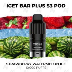 Iget bar plus pods 10000 puffs strawberry watermelon ice