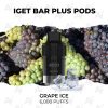 Iget bar plus pods 6000 puffs grape ice