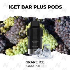 Iget bar plus pods 6000 puffs grape ice