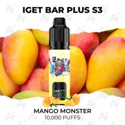 iget bar plus s3 10000 puffs mango monster