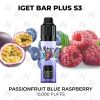 iget bar plus s3 10000 puffs passionfruit blue raspberry