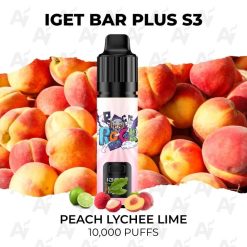 iget bar plus s3 10000 puffs peach lychee lime