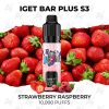 iget bar plus s3 10000 puffs strawberry raspberry