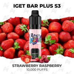 iget bar plus s3 10000 puffs strawberry raspberry