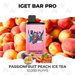 iget bar pro 10000 puffs passionfruit peach ice tea