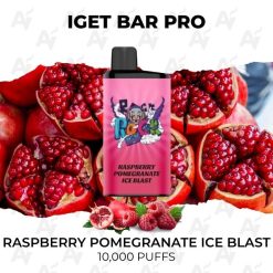 iget bar pro 10000 puffs raspberry pomegranate ice blast
