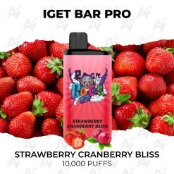 Iget bar pro 10000 puffs strawberry cranberry bliss