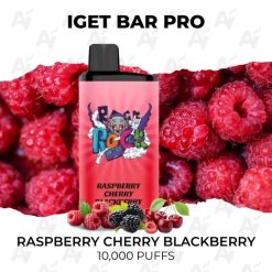 iget bar pro 10000 puffs raspberry cherry blackberry