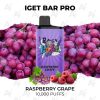iget bar pro 10000 puffs raspberry grape