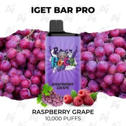 iget bar pro 10000 puffs raspberry grape