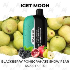iget moon k5000 puffs blackberry pomegranate snow pear