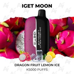 iget moon k5000 puffs dragon fruit lemon ice