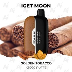 iget moon k5000 puffs golden tobacco