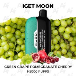 iget moon k5000 puffs green grape pomegranate cherry