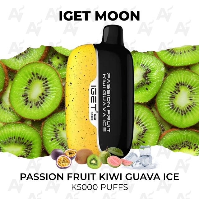 Iget moon k5000 puffs passion fruit kiwi guava ice