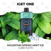 iget one 12000 puffs mountain spring mint ice